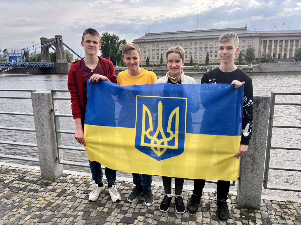 From left to right: Yurii Psiuk, Andrii Basov, Daria Lobas, Kyrylo Redenskyi.