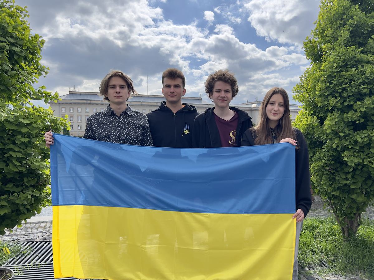 From left to right: Stepan Simak, Illia Shevchenko, Valerii Kovnatskyi, Daria Perekopska.