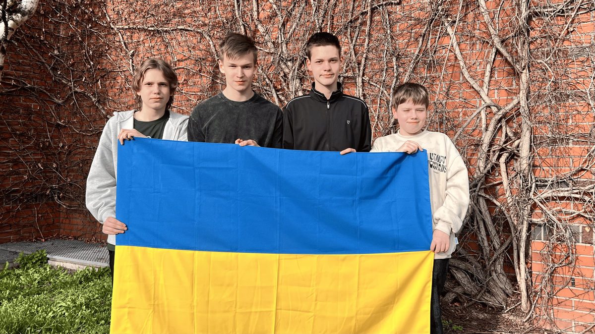 From left to right: Denys Ilienkov, Illia Denysiuk, Maksym Bondarenko, Benedykt Kvasnytsia.
