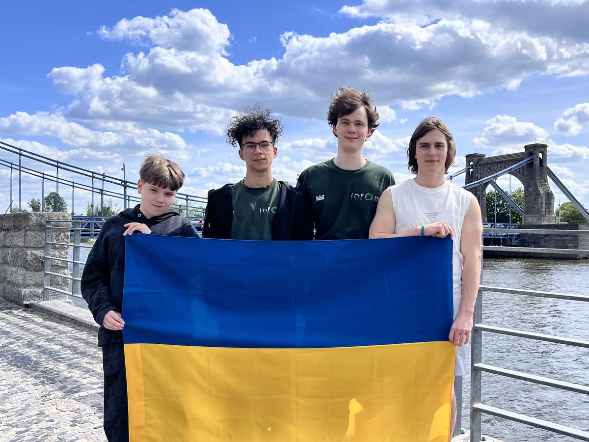 From left to right: Benedykt Kvasnytsya, Andrii Kuzma, Rostyslav Yabchenko, Vladyslav Khalin.