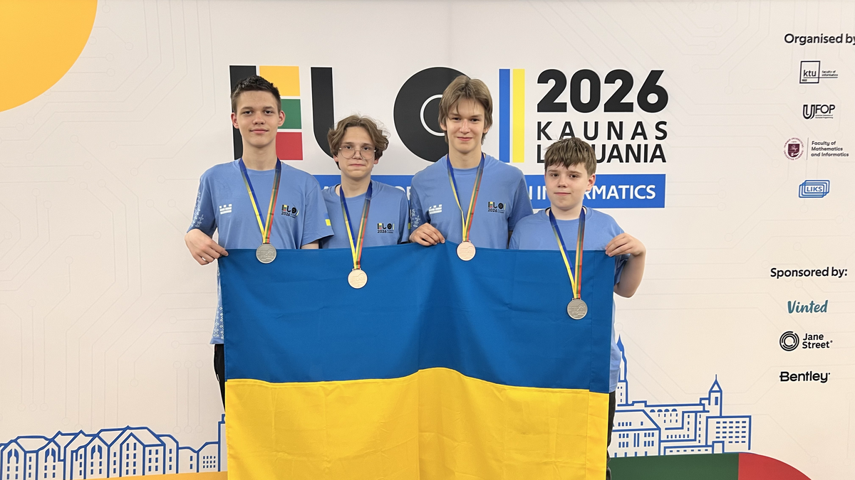 From left to right: Maksym Bondarenko, Denys Ilienkov, Illia Denysiuk, Benedykt Kvasnytsya